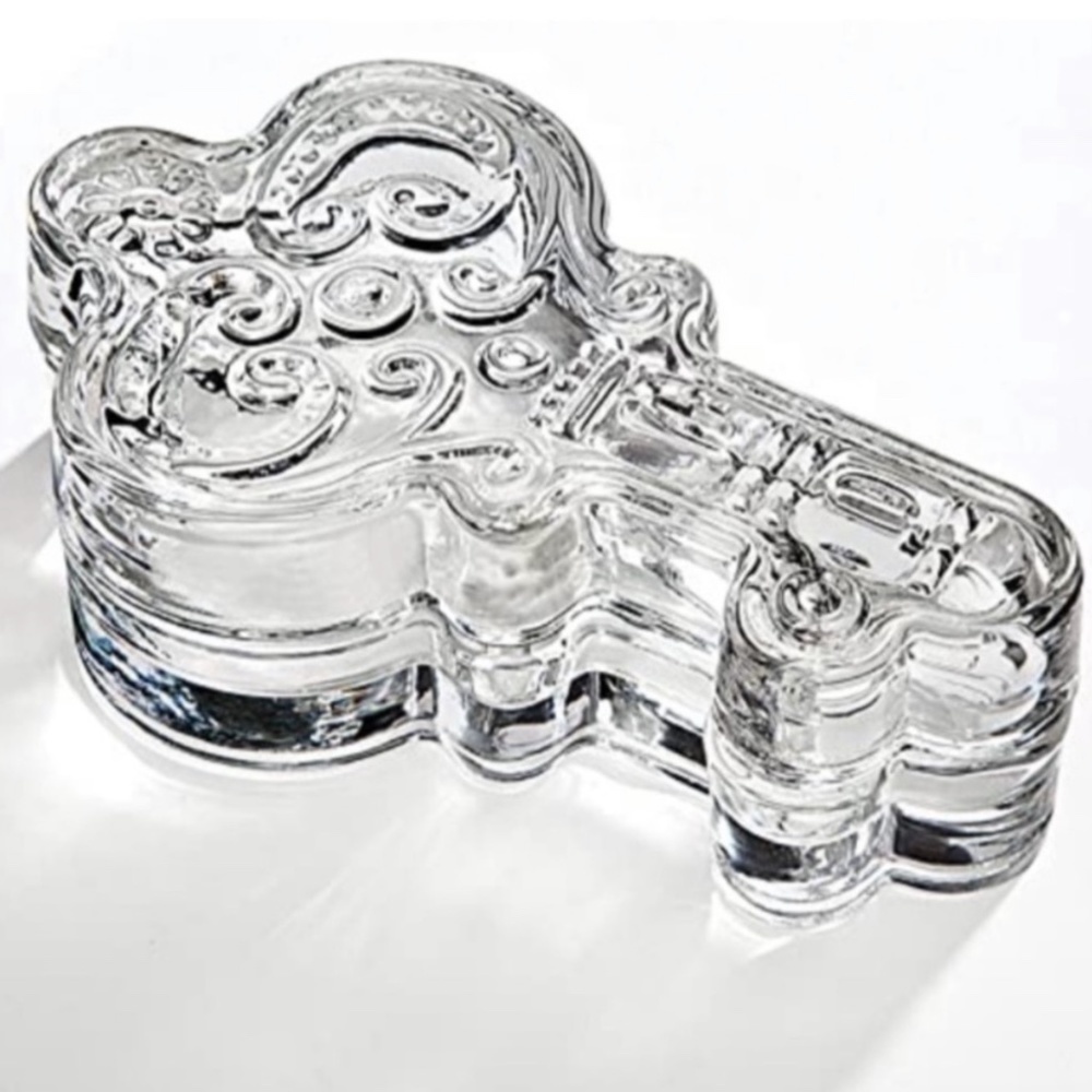 Studio Silversmiths Key Cut Crystal Jewelry Trinket Storage Box Crystal Gift